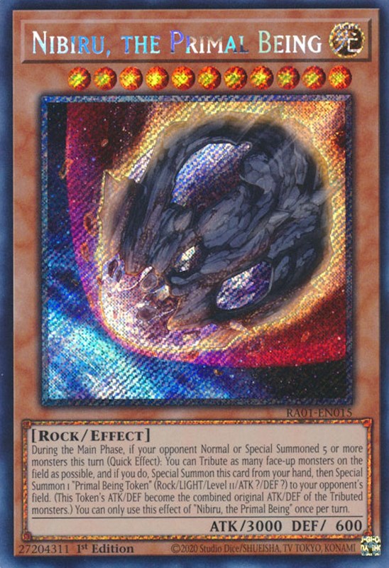 Nibiru, the Primal Being [RA01-EN015] Platinum Secret Rare | Cracking-Singles