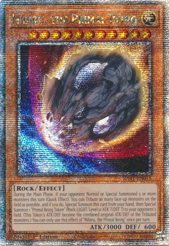 Nibiru, the Primal Being [RA01-EN015] Quarter Century Secret Rare | Cracking-Singles