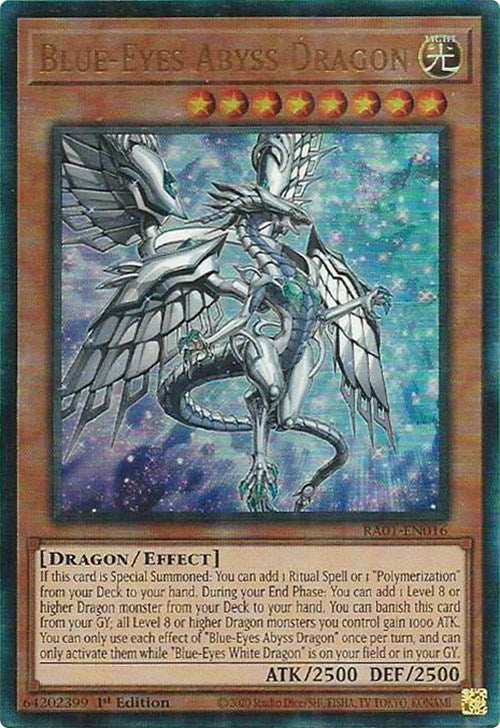 Blue-Eyes Abyss Dragon [RA01-EN016] Prismatic Ultimate Rare | Cracking-Singles