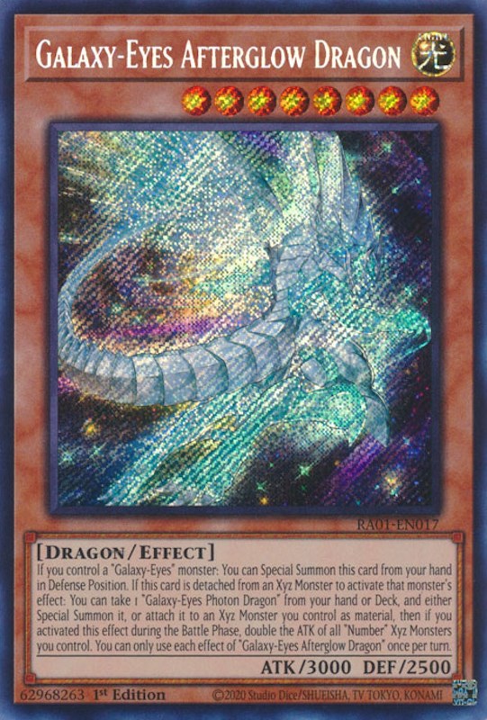 Galaxy-Eyes Afterglow Dragon [RA01-EN017] Secret Rare | Cracking-Singles