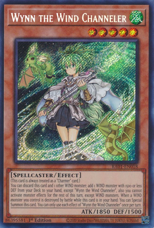 Wynn the Wind Channeler [RA01-EN018] Secret Rare | Cracking-Singles