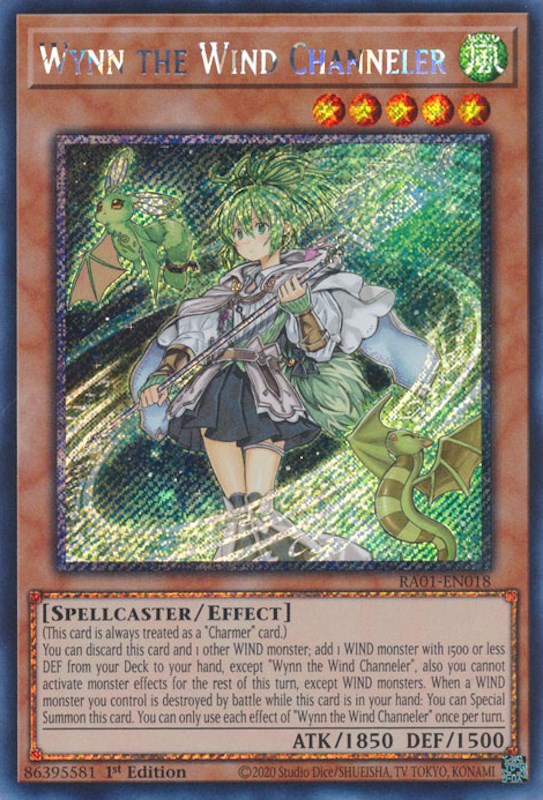 Wynn the Wind Channeler [RA01-EN018] Platinum Secret Rare | Cracking-Singles