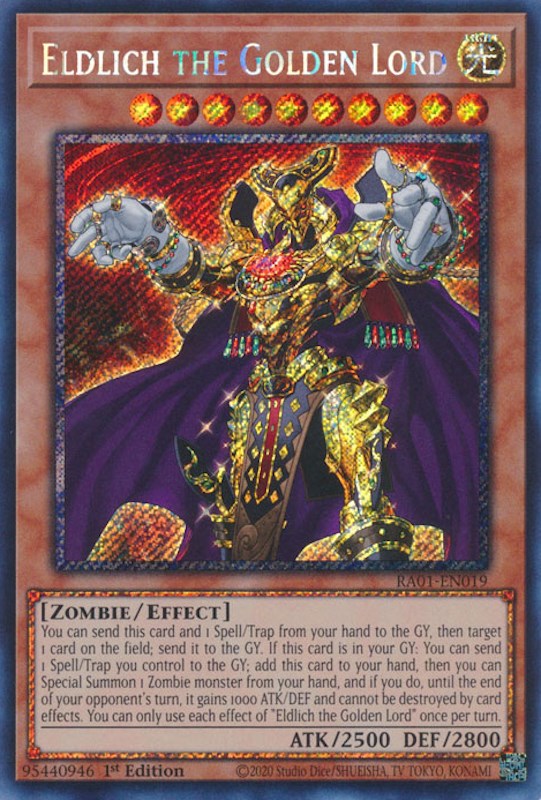 Eldlich the Golden Lord [RA01-EN019] Platinum Secret Rare | Cracking-Singles