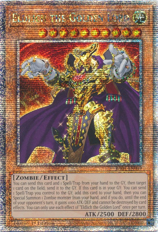 Eldlich the Golden Lord [RA01-EN019] Quarter Century Secret Rare | Cracking-Singles