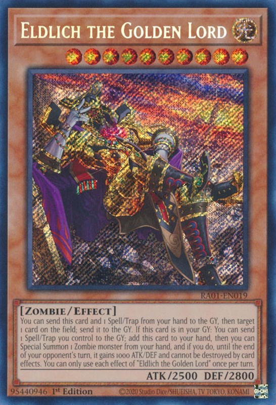 Eldlich the Golden Lord (Alternate Art) [RA01-EN019] Secret Rare | Cracking-Singles