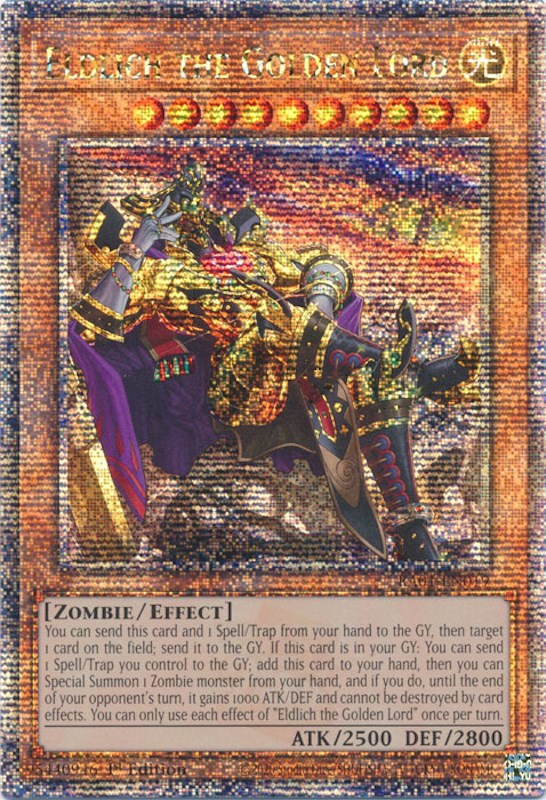 Eldlich the Golden Lord (Alternate Art) [RA01-EN019] Quarter Century Secret Rare | Cracking-Singles