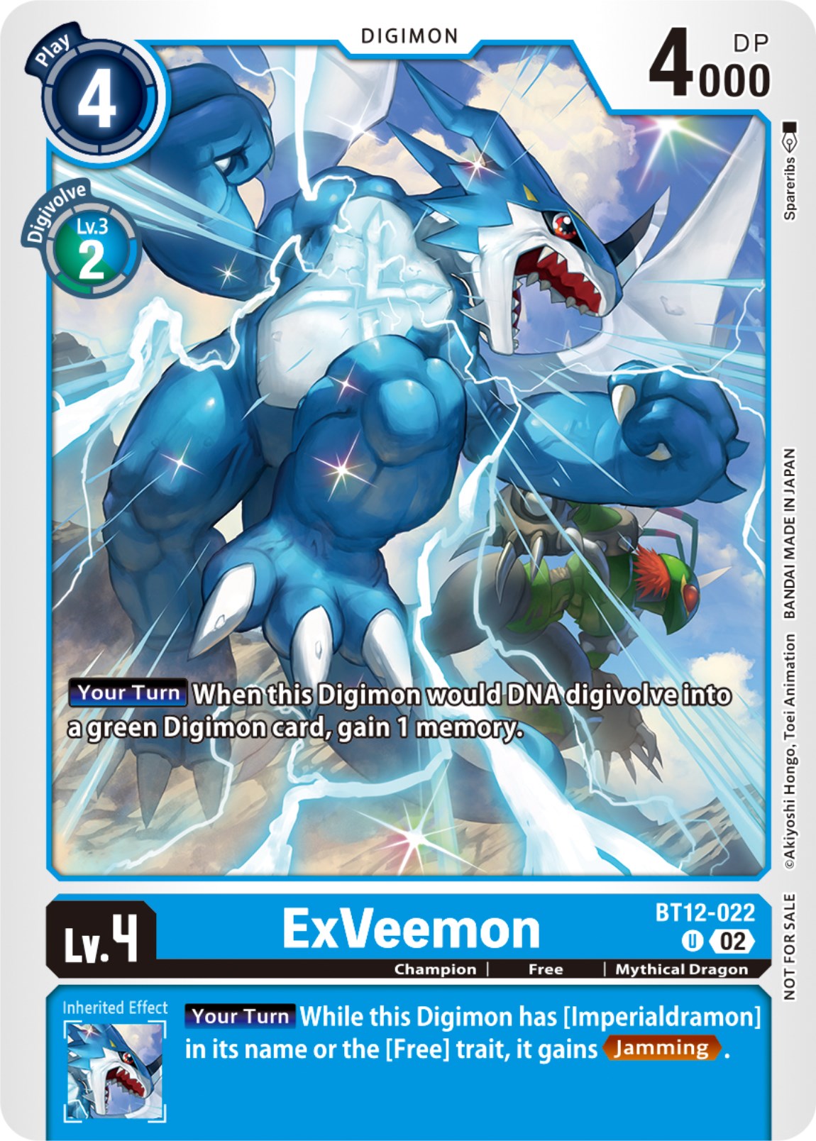 ExVeemon [BT12-022] (NYCC 2023 Demo Deck) [Across Time] | Cracking-Singles