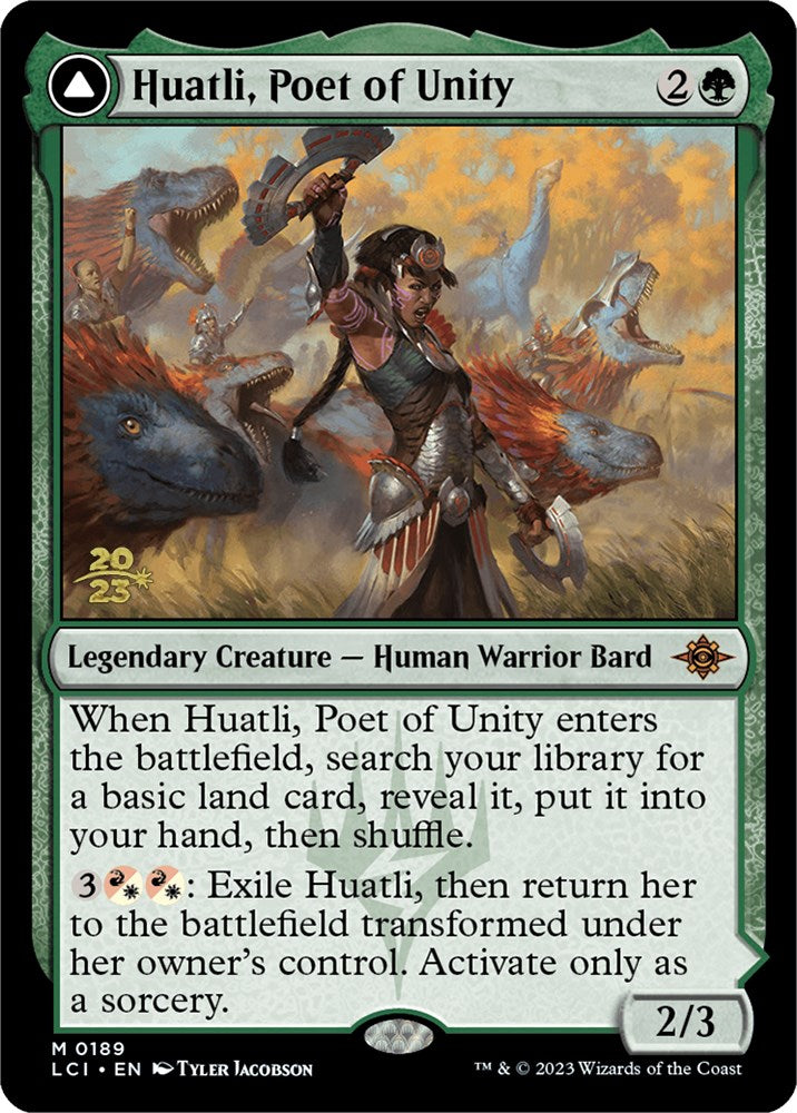 Huatli, Poet of Unity // Roar of the Fifth People [The Lost Caverns of Ixalan Prerelease Cards] | Cracking-Singles