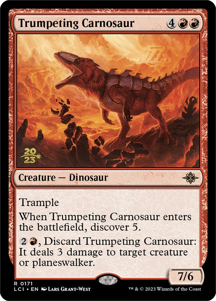 Trumpeting Carnosaur [The Lost Caverns of Ixalan Prerelease Cards] | Cracking-Singles