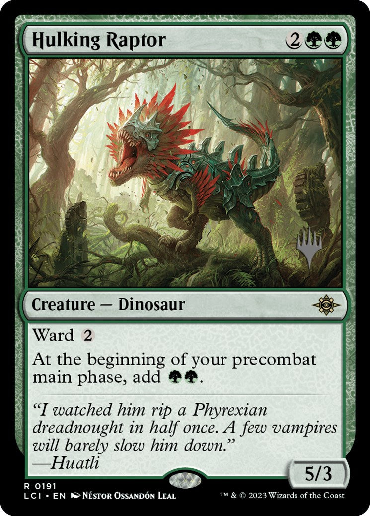 Hulking Raptor (Promo Pack) [The Lost Caverns of Ixalan Promos] | Cracking-Singles