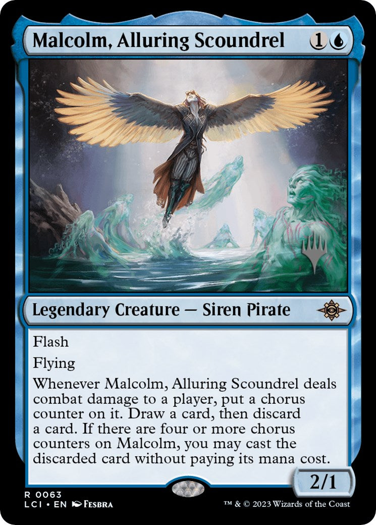 Malcolm, Alluring Scoundrel (Promo Pack) [The Lost Caverns of Ixalan Promos] | Cracking-Singles