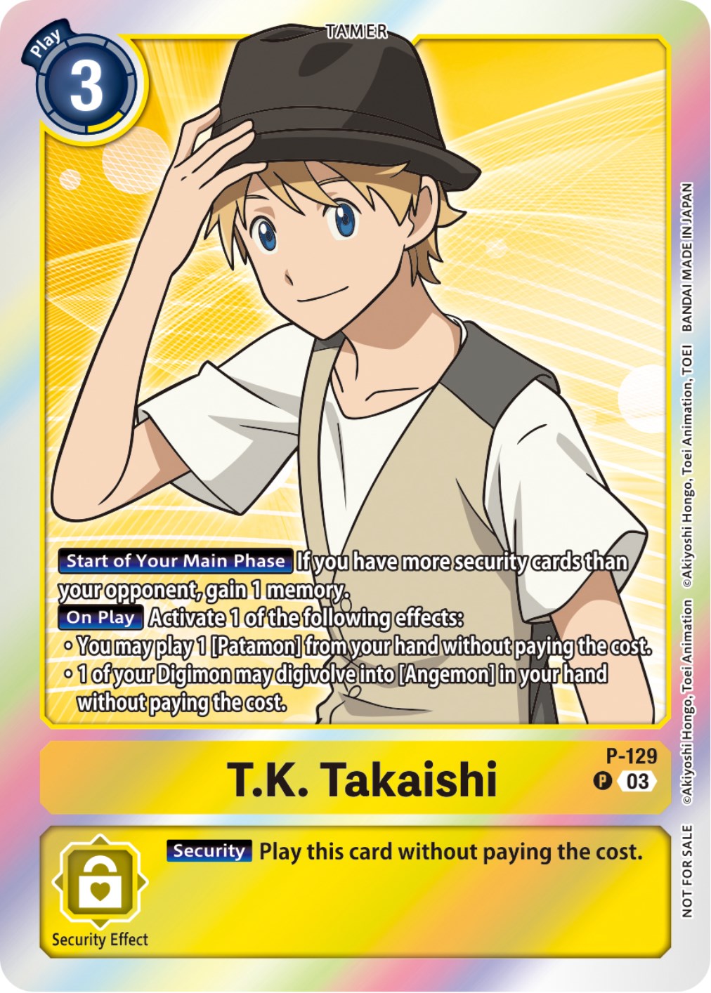 T.K. Takaishi [P-129] (Tamer Party Pack -The Beginning- Ver. 2.0) [Promotional Cards] | Cracking-Singles