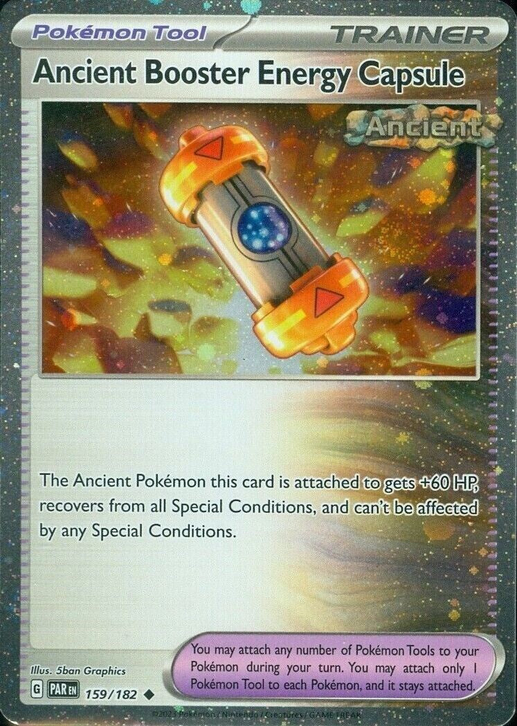 Ancient Booster Energy Capsule (159/182) (Cosmos Holo) [Scarlet & Violet: Paradox Rift] | Cracking-Singles