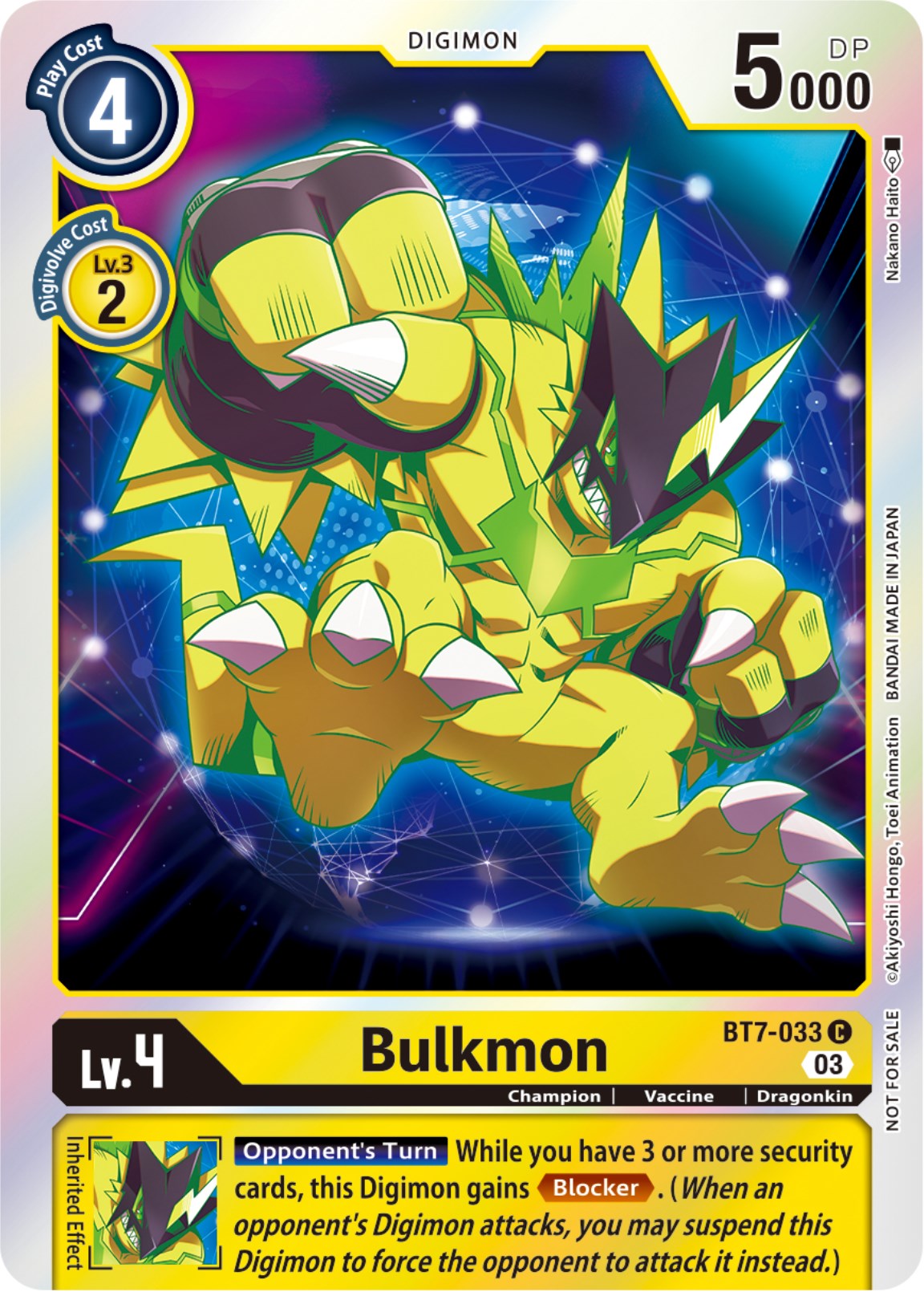 Bulkmon [BT7-033] (Official Tournament Pack Vol.11) [Next Adventure] | Cracking-Singles