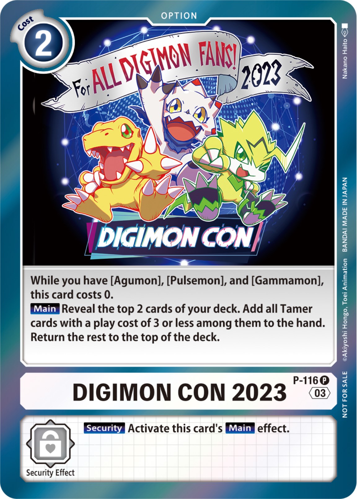 Digimon Con 2023 [P-116] (Official Tournament Pack Vol.11) [Promotional Cards] | Cracking-Singles