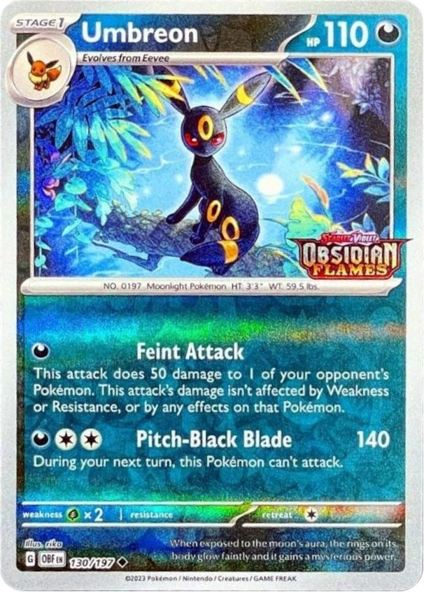 Umbreon (130/197) (Obsidian Flames Stamped) [Scarlet & Violet: Obsidian Flames] | Cracking-Singles