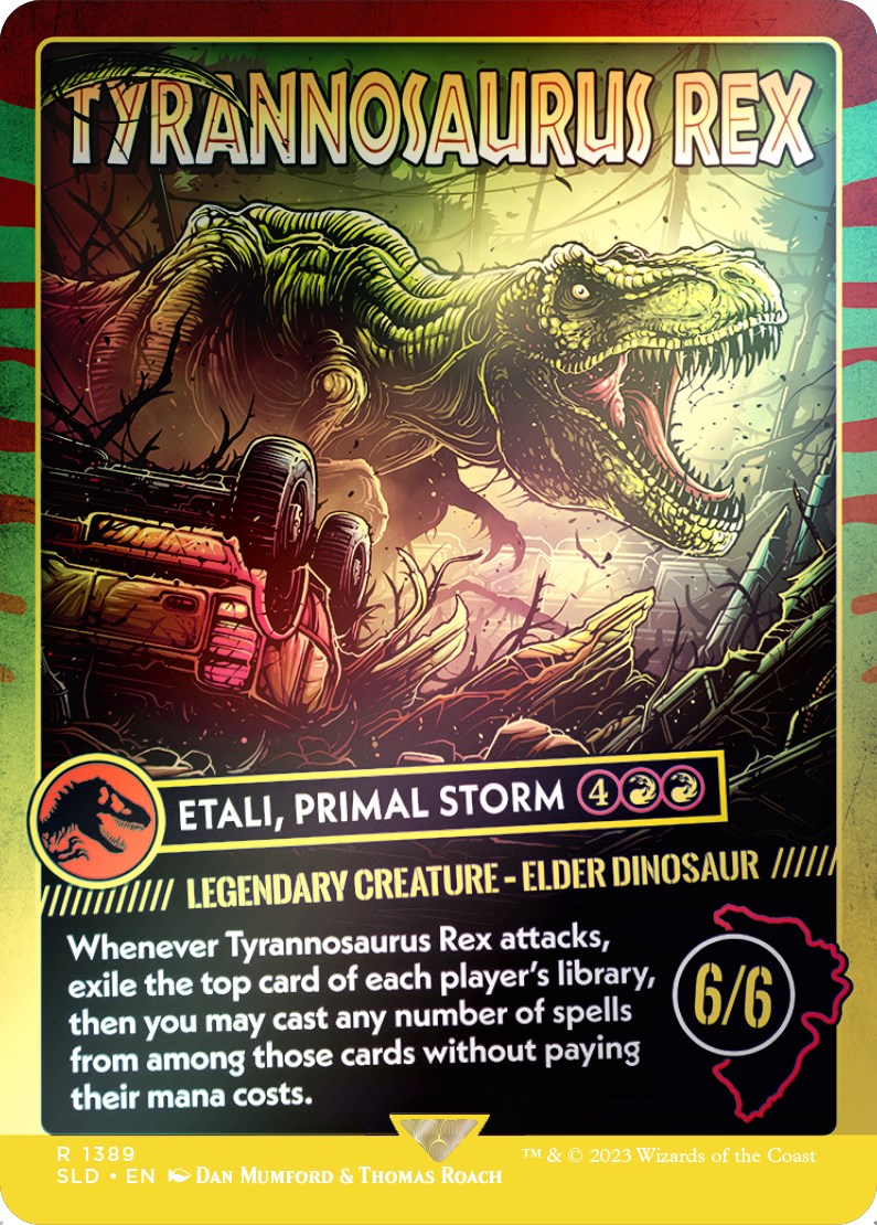 Tyrannosaurus Rex - Etali, Primal Storm (Rainbow Foil) [Secret Lair Drop Series] | Cracking-Singles