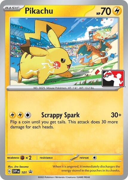 Pikachu (101) (Play Pokemon Promo) [League & Championship Cards] | Cracking-Singles