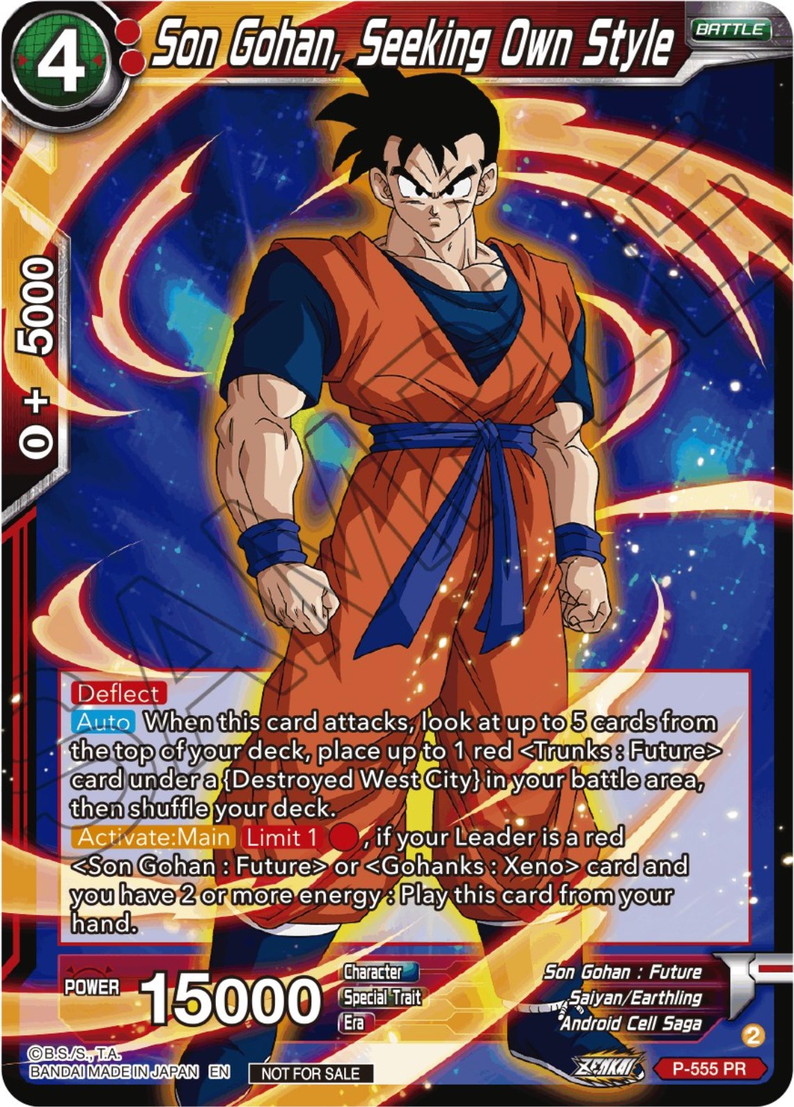 Son Gohan, Seeking Own Style (Zenkai Series Tournament Pack Vol.6) (P-555) [Tournament Promotion Cards] | Cracking-Singles