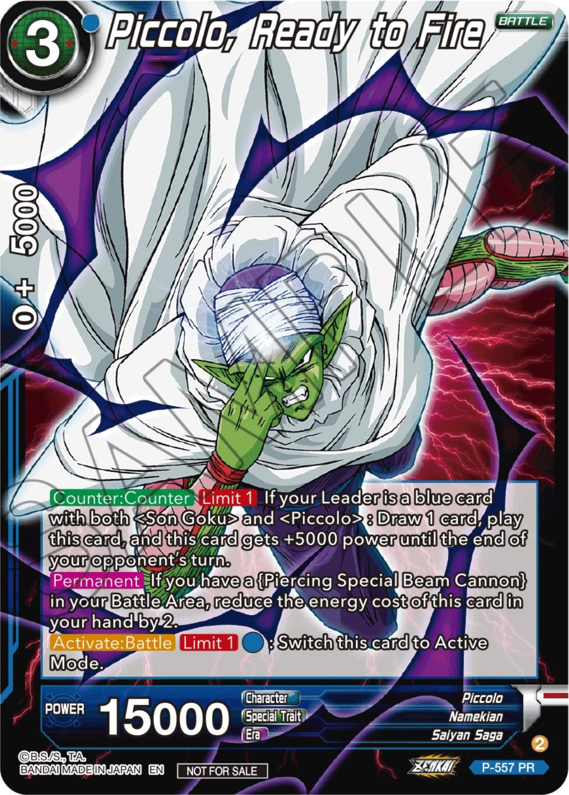 Piccolo, Ready to Fire (Zenkai Series Tournament Pack Vol.6) (P-557) [Tournament Promotion Cards] | Cracking-Singles