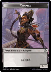 Vampire (0014) // Vampire Demon Double-Sided Token [The Lost Caverns of Ixalan Commander Tokens] | Cracking-Singles