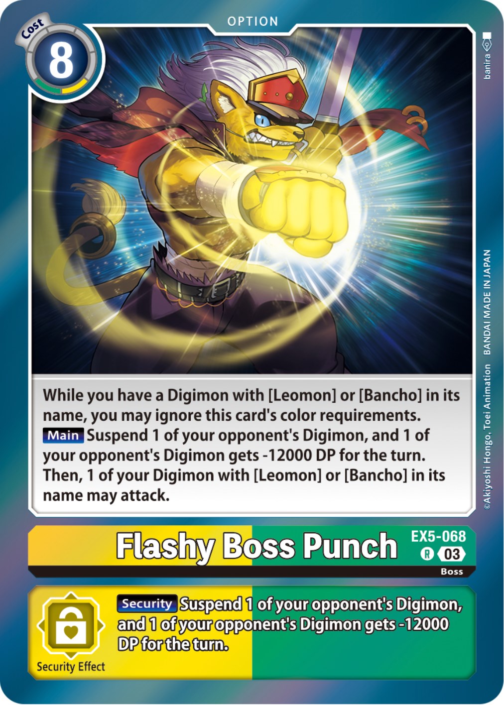 Flashy Boss Punch [EX5-068] [Animal Colosseum] | Cracking-Singles