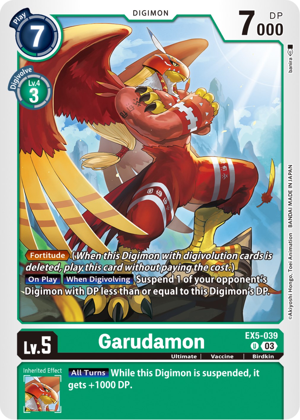 Garudamon [EX5-039] [Animal Colosseum] | Cracking-Singles