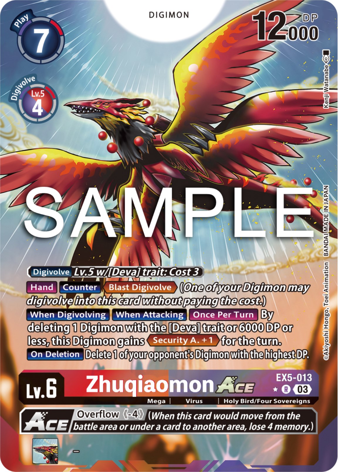 Zhuqiaomon Ace [EX5-013] (Alternate Art) [Animal Colosseum] | Cracking-Singles