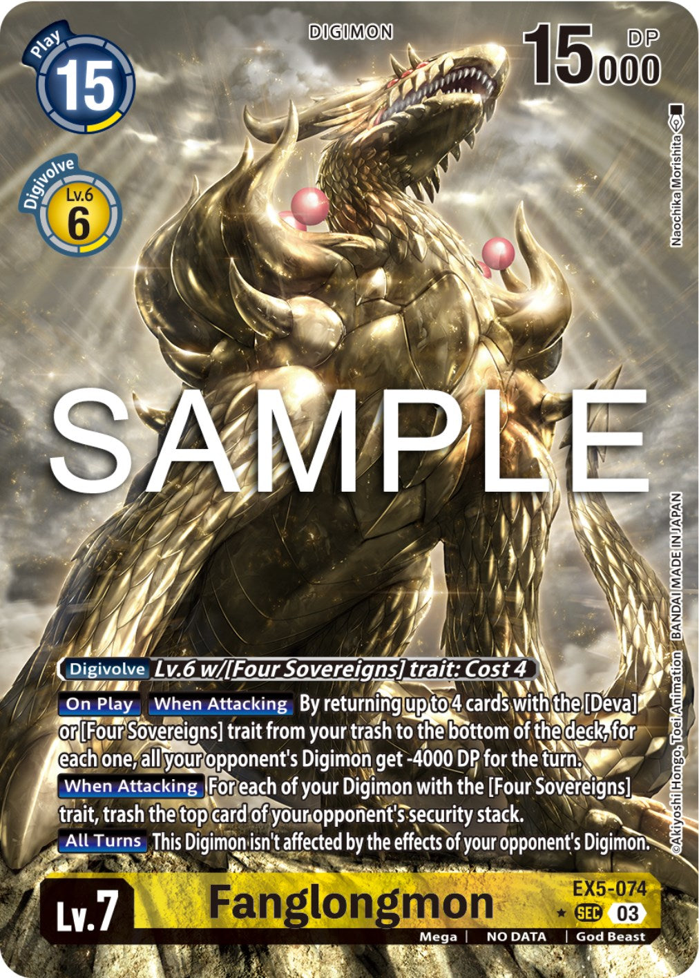 Fanglongmon [EX5-074] (Alternate Art) [Animal Colosseum] | Cracking-Singles