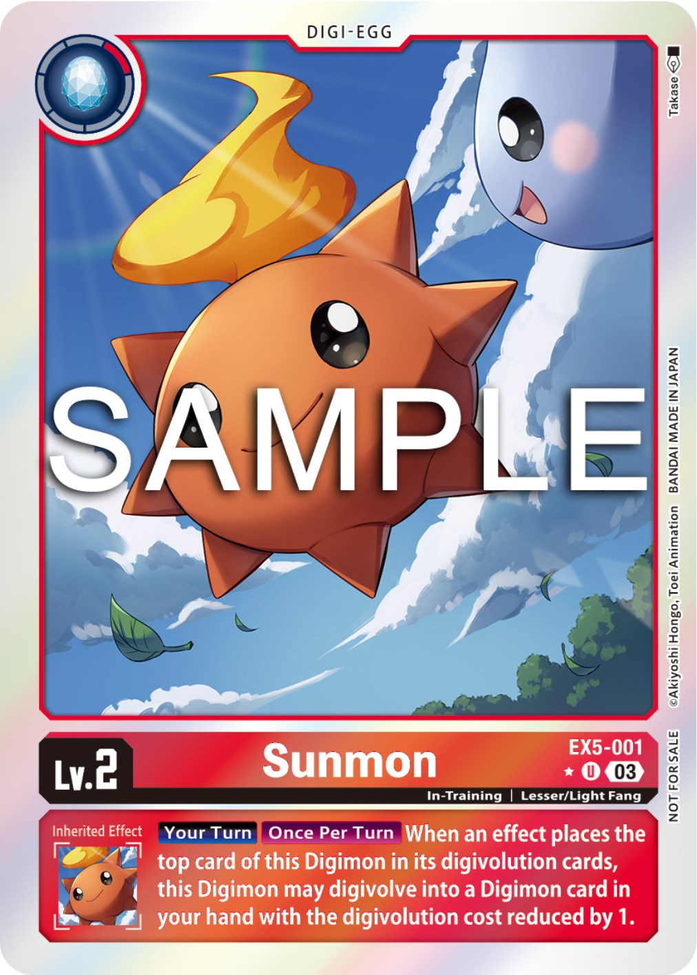 Sunmon [EX5-001] (Animal Colosseum Box Promotion Pack) [Animal Colosseum] | Cracking-Singles