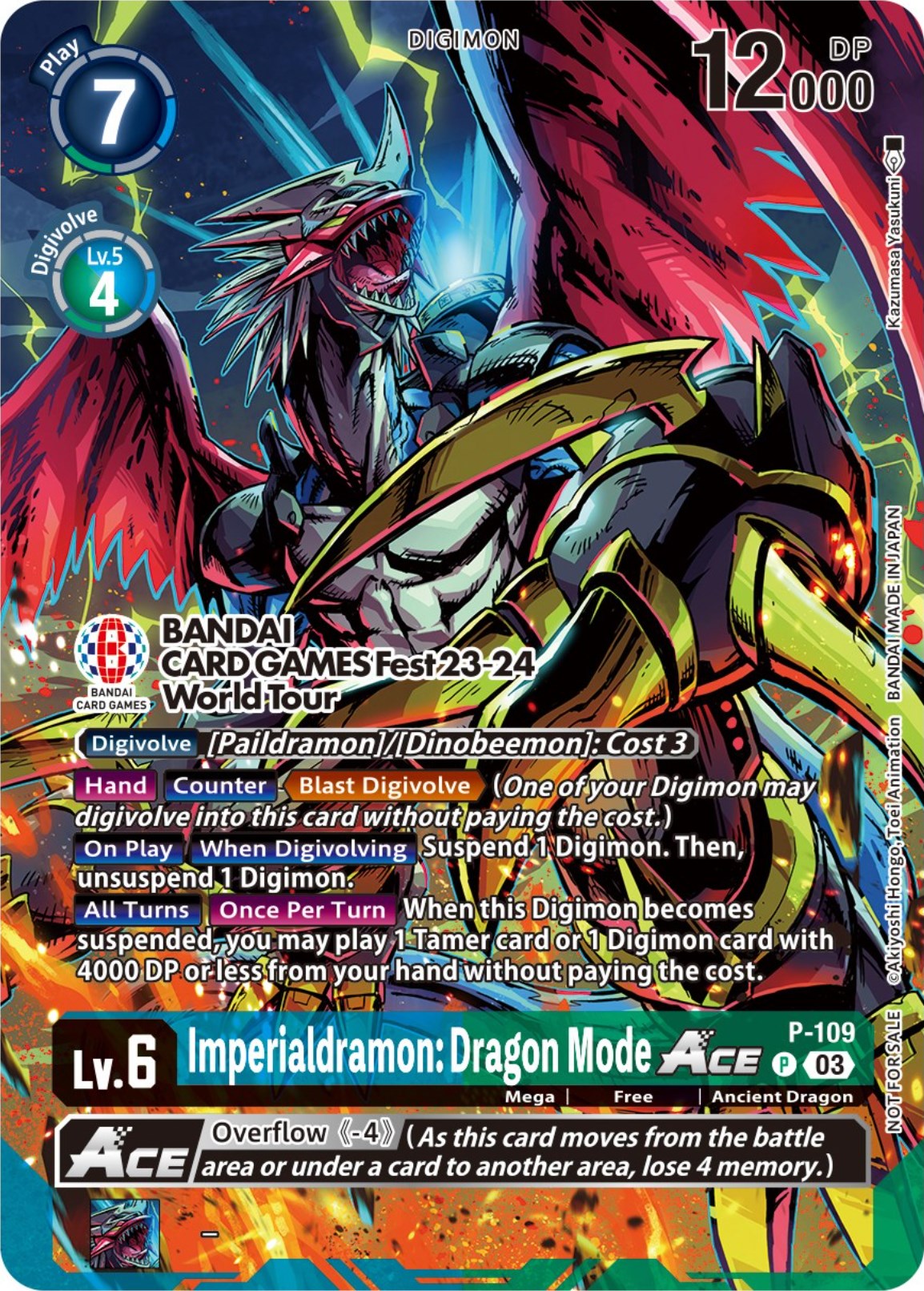 Imperialdramon: Dragon Mode Ace [P-109] (BANDAI Card Games Fest 23-24 World Tour) [Promotional Cards] | Cracking-Singles