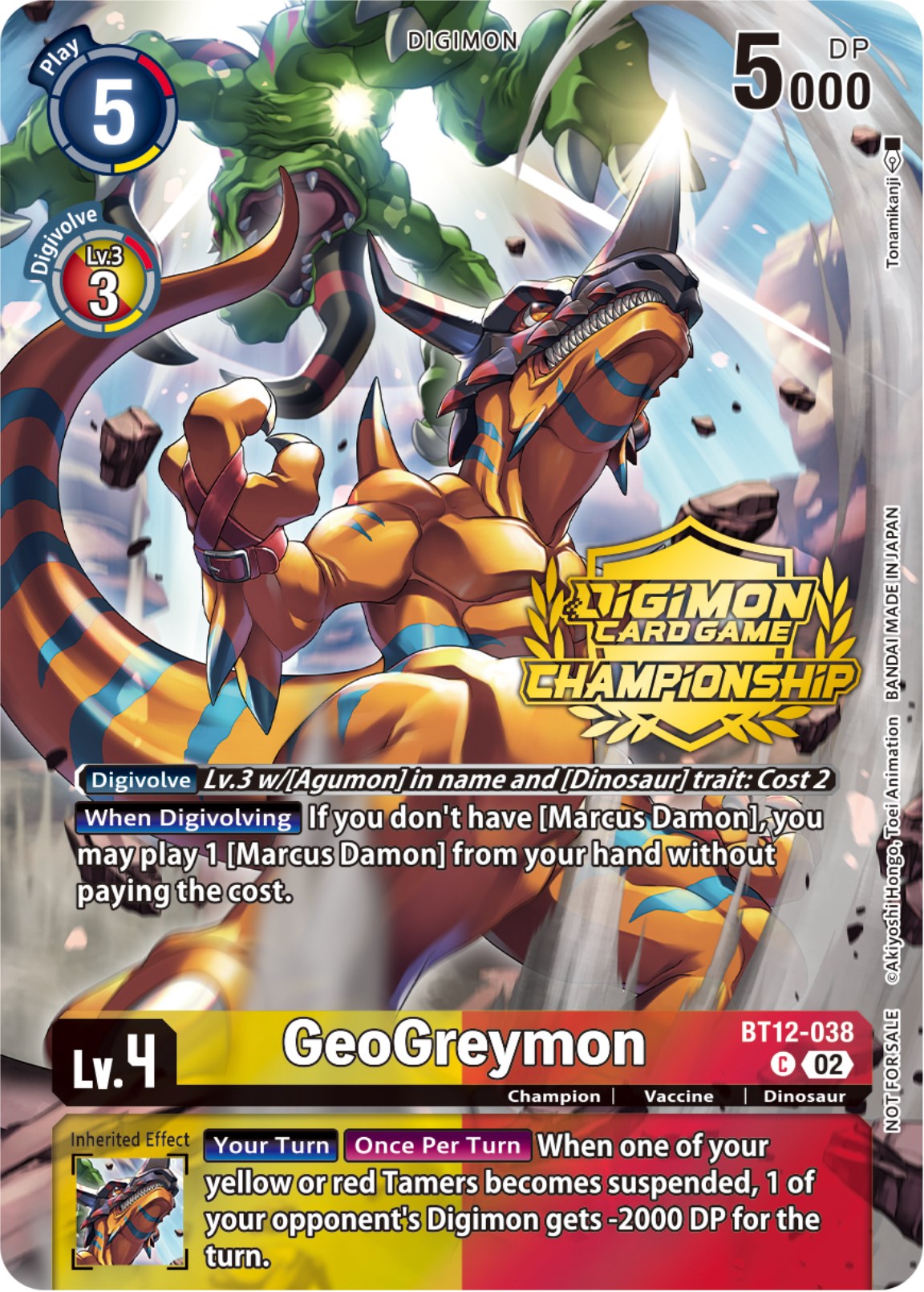 GeoGreymon [BT12-038] (Championship 2023 Tamers Pack) [Across Time Promos] | Cracking-Singles