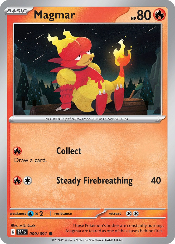 Magmar (009/091) [Scarlet & Violet: Paldean Fates] | Cracking-Singles