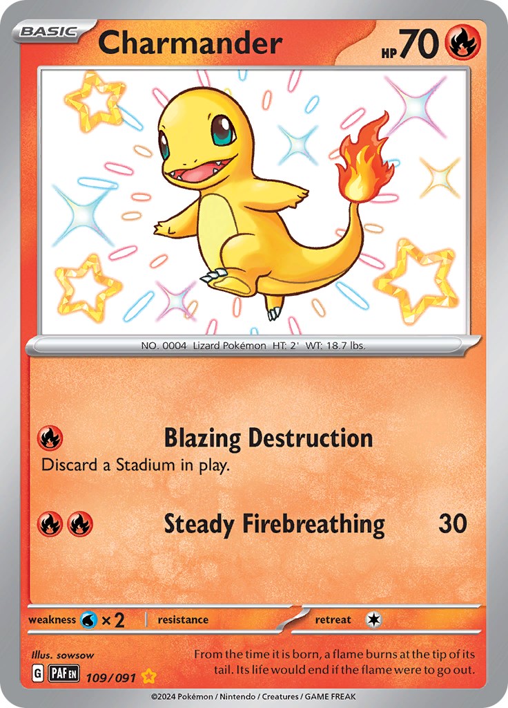 Charmander (109/091) [Scarlet & Violet: Paldean Fates] | Cracking-Singles