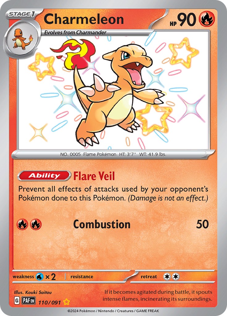 Charmeleon (110/091) [Scarlet & Violet: Paldean Fates] | Cracking-Singles