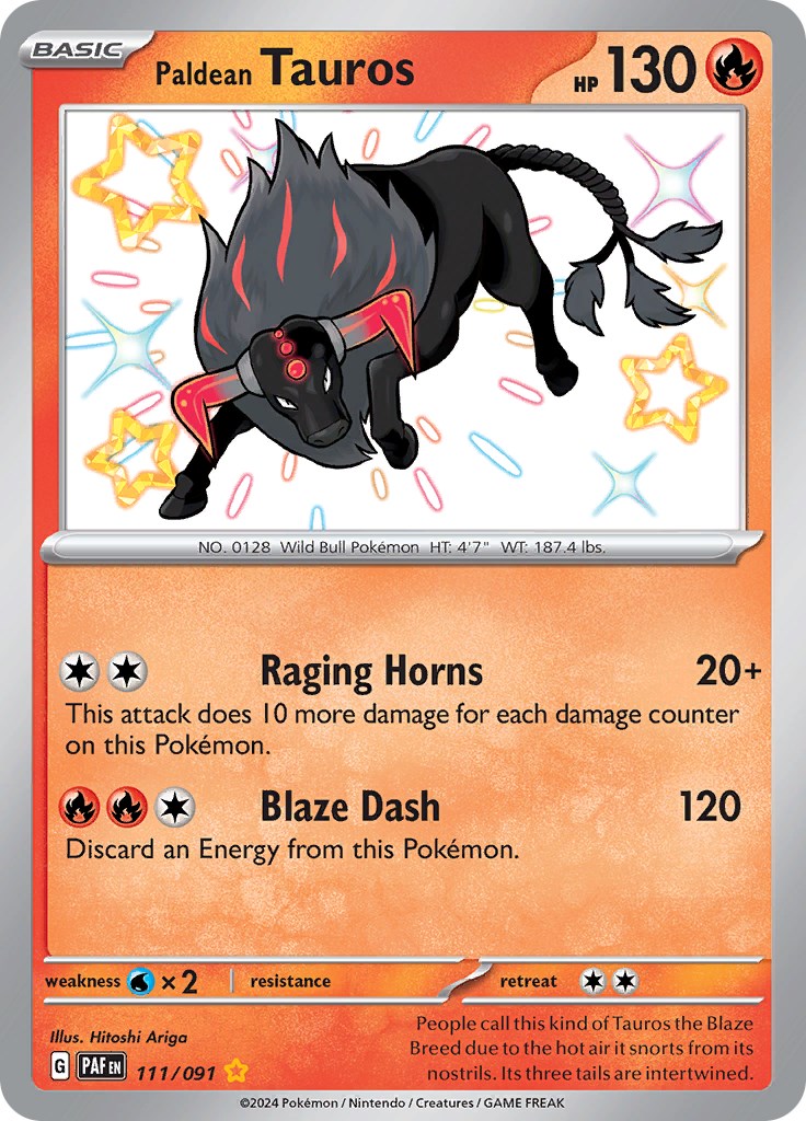 Paldean Tauros (111/091) [Scarlet & Violet: Paldean Fates] | Cracking-Singles