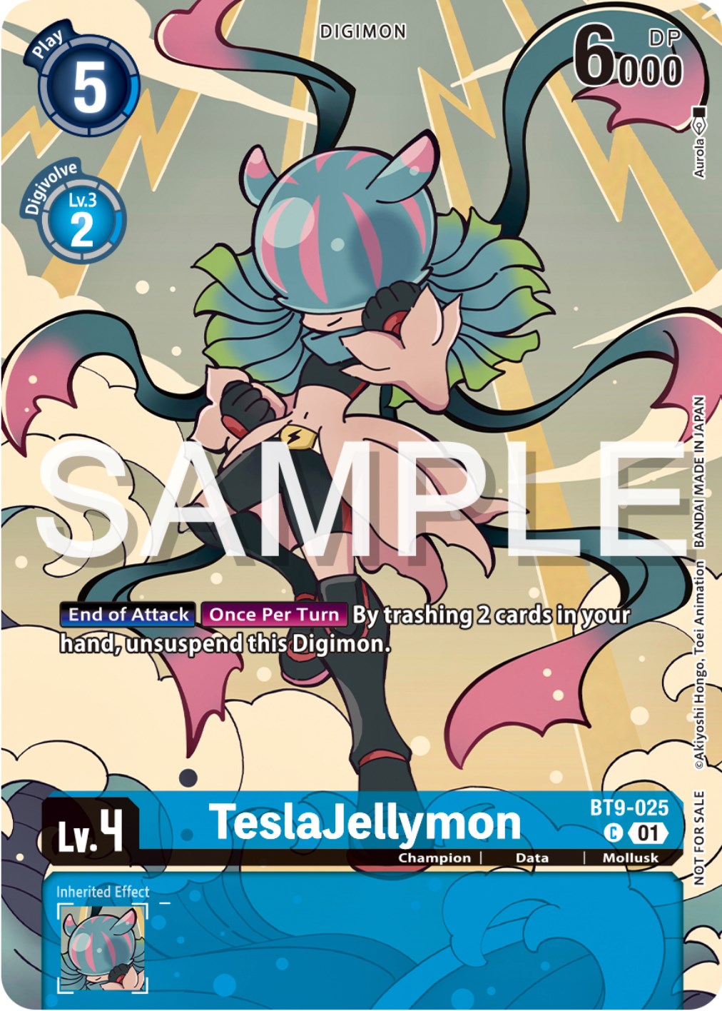 TeslaJellymon [BT9-025] (Digimon Illustration Competition Pack 2023) [X Record Promos] | Cracking-Singles