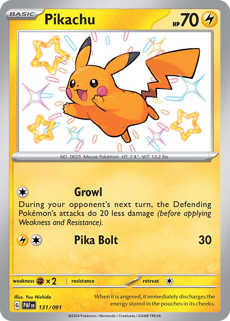 Pikachu (131/091) [Scarlet & Violet: Paldean Fates] | Cracking-Singles