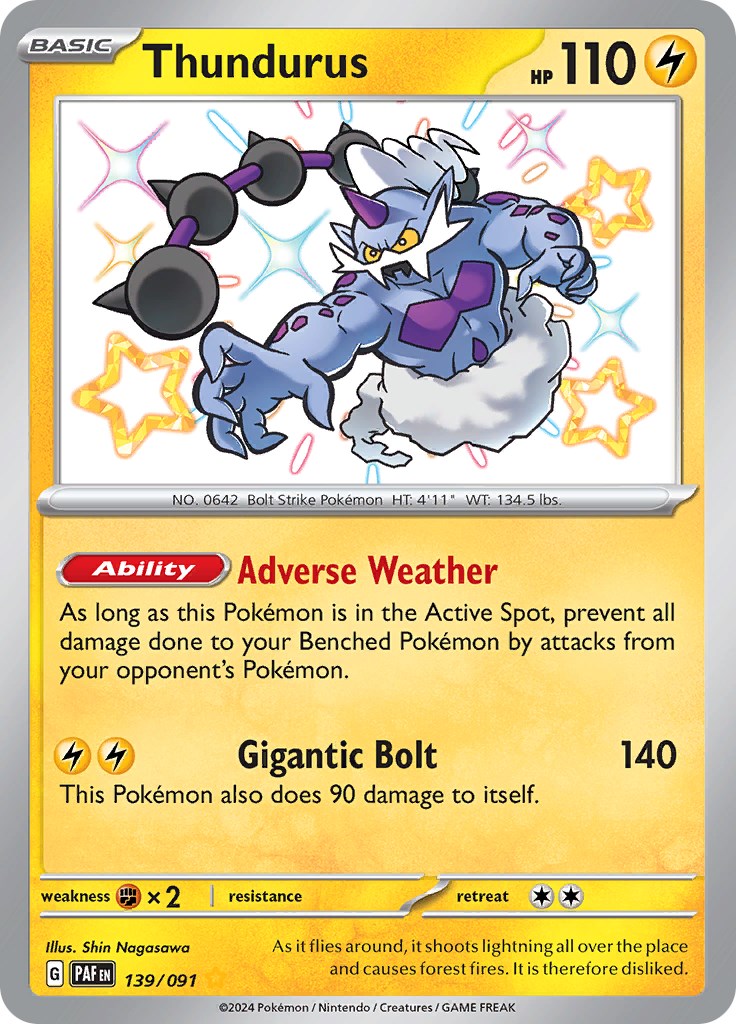 Thundurus (139/091) [Scarlet & Violet: Paldean Fates] | Cracking-Singles