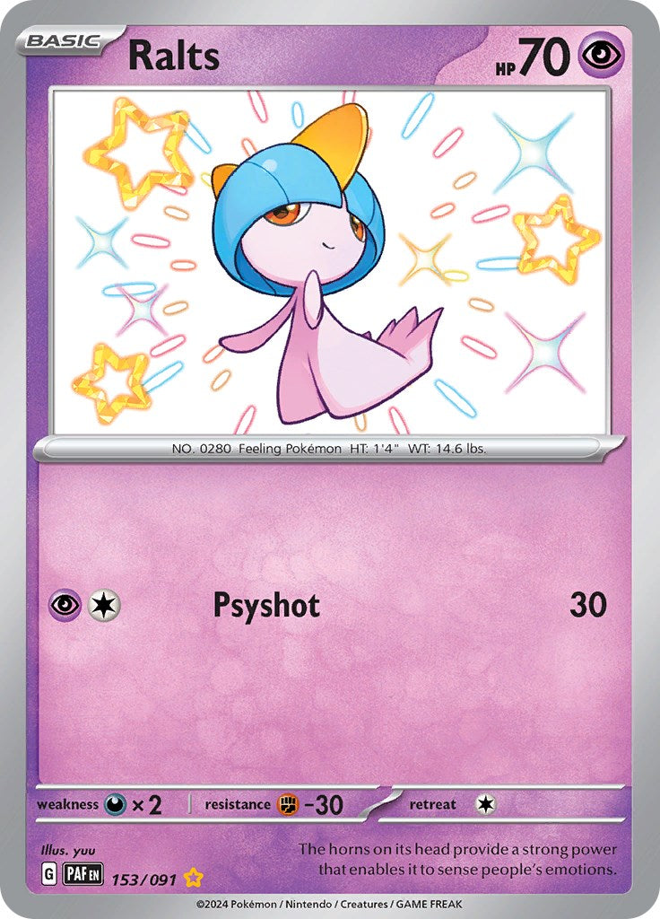 Ralts (153/091) [Scarlet & Violet: Paldean Fates] | Cracking-Singles