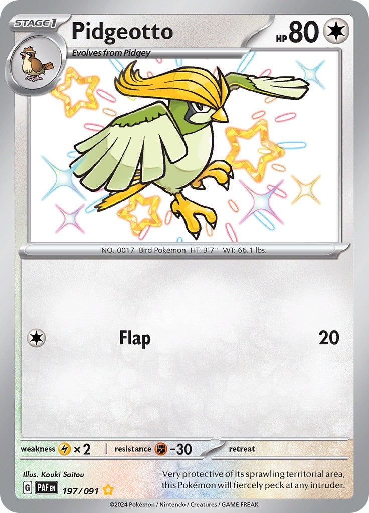 Pidgeotto (197/091) [Scarlet & Violet: Paldean Fates] | Cracking-Singles