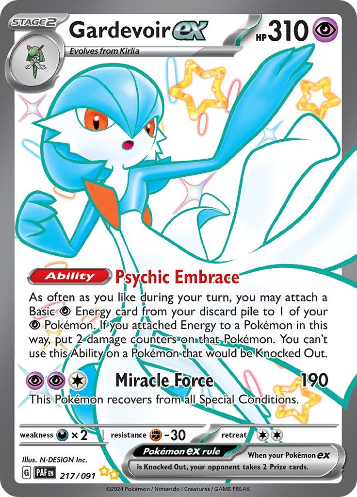 Gardevoir ex (217/091) [Scarlet & Violet: Paldean Fates] | Cracking-Singles