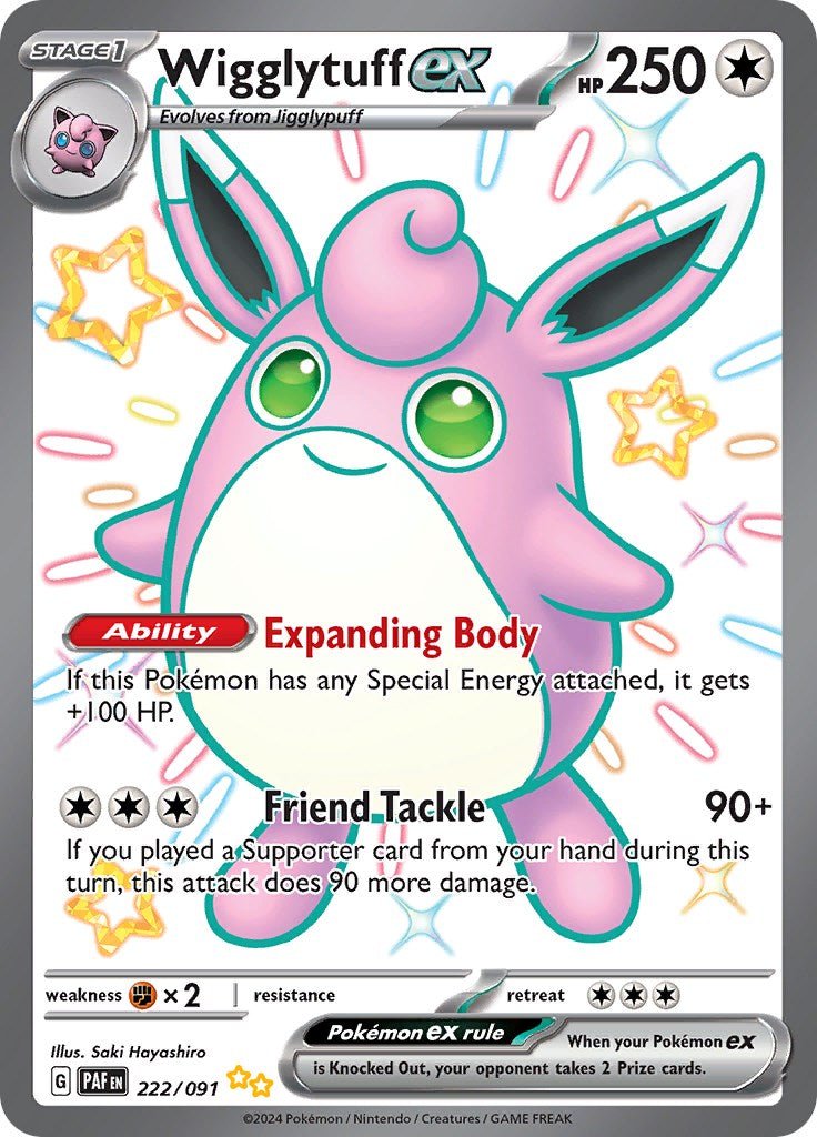 Wigglytuff ex (222/091) [Scarlet & Violet: Paldean Fates] | Cracking-Singles