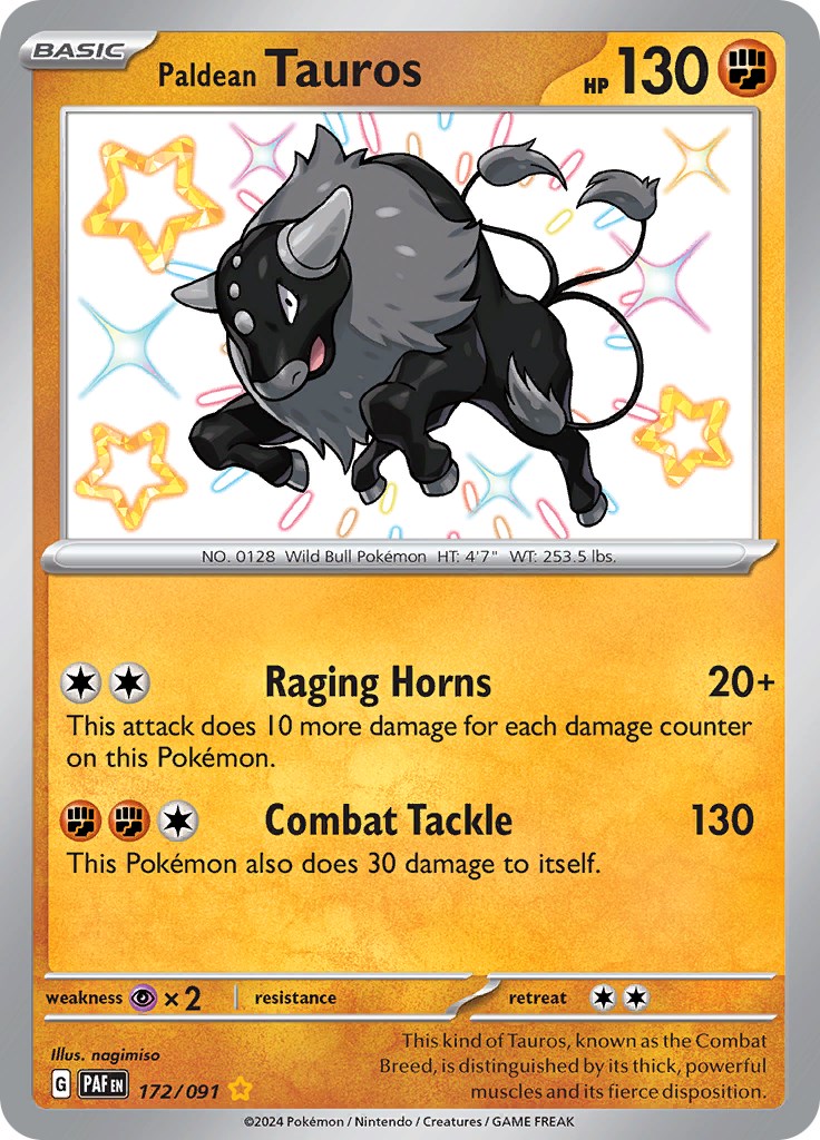 Paldean Tauros (172/091) [Scarlet & Violet: Paldean Fates] | Cracking-Singles