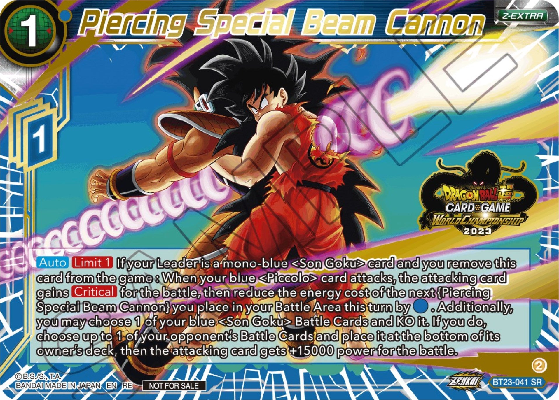 Piercing Special Beam Cannon (2023 World Championship Z-Extra Card Set) (BT23-041) [Tournament Promotion Cards] | Cracking-Singles