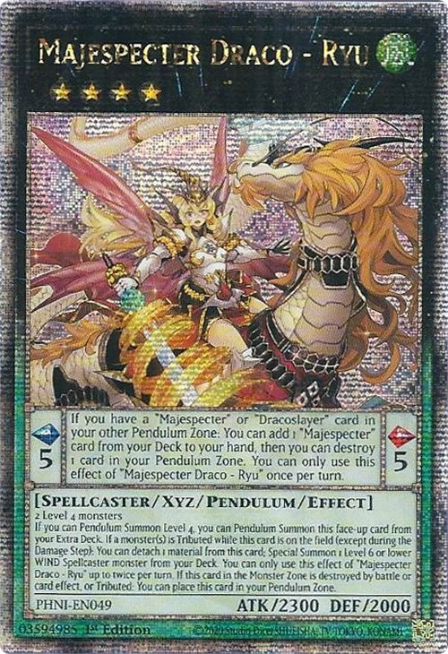 Majespecter Draco - Ryu [PHNI-EN049] Quarter Century Secret Rare | Cracking-Singles