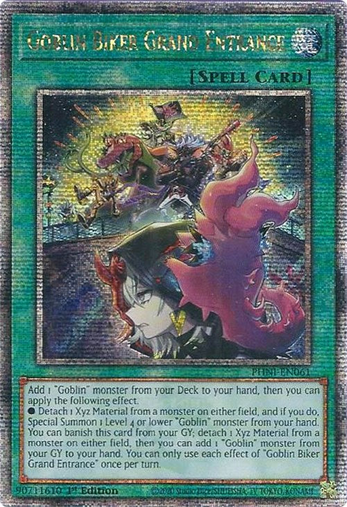 Goblin Biker Grand Entrance [PHNI-EN061] Quarter Century Secret Rare | Cracking-Singles