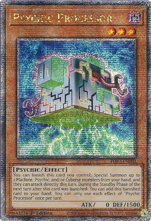 Psychic Processor [PHNI-EN081] Quarter Century Secret Rare | Cracking-Singles