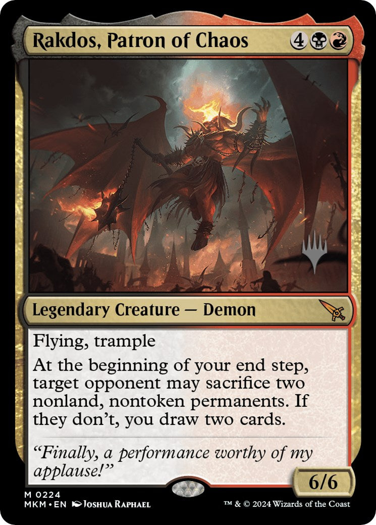 Rakdos, Patron of Chaos (Promo Pack) [Murders at Karlov Manor Promos] | Cracking-Singles