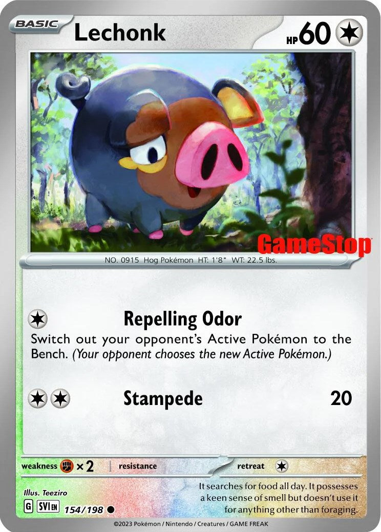 Lechonk (154/198) (GameStop Promo) [Scarlet & Violet: Base Set] | Cracking-Singles